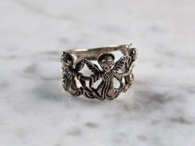 Load image into Gallery viewer, Womens Vintage Estate Sterling Silver Angel Fairy Ring 3.5g E3673