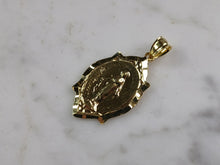 Load image into Gallery viewer, Womens Sterling Silver Gold Tone Virgin Mary Pendant Necklace 3.9g E3675