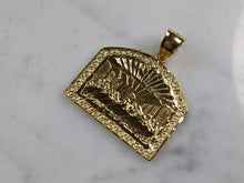 Load image into Gallery viewer, Sterling Silver Gold Tone Religious Last Supper Pendant Necklace 6.3g E3678