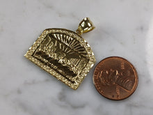 Load image into Gallery viewer, Sterling Silver Gold Tone Religious Last Supper Pendant Necklace 6.3g E3678