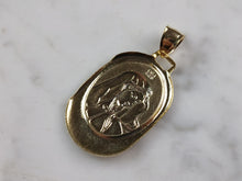 Load image into Gallery viewer, Womens Sterling Silver Gold Tone Virgin Mary Pendant Necklace 5.4g E3679