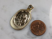Load image into Gallery viewer, Womens Sterling Silver Gold Tone Virgin Mary Pendant Necklace 5.4g E3679