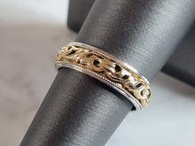 Load image into Gallery viewer, Womens Vintage Estate 14k Mixed Gold Wedding Band Ring 4.8g E3683