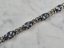 Load image into Gallery viewer, Womens Vintage Estate Sterling Silver Topaz Bracelet 16.6g E3692