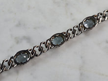 Load image into Gallery viewer, Womens Vintage Estate Sterling Silver Topaz Bracelet 16.6g E3692