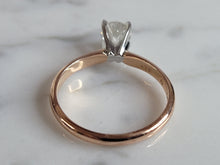 Load image into Gallery viewer, Womens Vintage Estate 14k Rose Gold Diamond Engagement Ring 2.4g #E3696