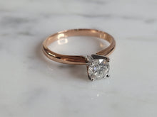 Load image into Gallery viewer, Womens Vintage Estate 14k Rose Gold Diamond Engagement Ring 2.4g #E3696