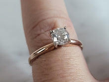 Load image into Gallery viewer, Womens Vintage Estate 14k Rose Gold Diamond Engagement Ring 2.4g #E3696