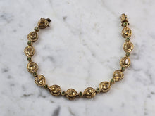 Load image into Gallery viewer, Womens Sterling Silver Gold Tone Citrine Peridot Bracelet 17.3g E3698