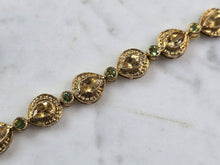 Load image into Gallery viewer, Womens Sterling Silver Gold Tone Citrine Peridot Bracelet 17.3g E3698