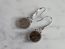 Load image into Gallery viewer, Womens Sterling Silver Modernist Blue Opal Earrings 7.4g E3709