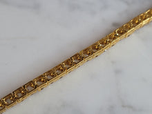 Load image into Gallery viewer, Womens Vintage Estate Sterling Silver Gold Tone Tennis Bracelet 12.5g #E3711