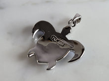 Load image into Gallery viewer, Womens Sterling Silver Blue Opal Sea Turtle Pendant 3.4g E3719