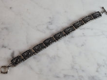 Load image into Gallery viewer, Womens Vintage Estate Sterling Silver Modernist Bracelet, 39.2g #E3722