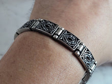 Load image into Gallery viewer, Womens Vintage Estate Sterling Silver Modernist Bracelet, 39.2g #E3722