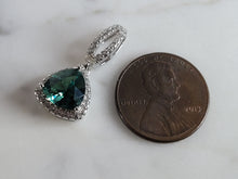 Load image into Gallery viewer, Womens Sterling Silver Modernist CZ Pendant 2.8g E3732