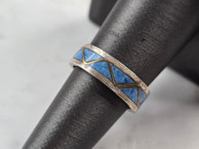 Load image into Gallery viewer, Womens Vintage Estate Sterling Silver Lapis Lazuli Stone Ring 2.9g E3744