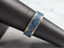 Load image into Gallery viewer, Womens Vintage Estate Sterling Silver Lapis Lazuli Stone Ring 2.9g E3744