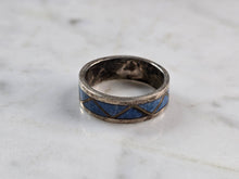 Load image into Gallery viewer, Womens Vintage Estate Sterling Silver Lapis Lazuli Stone Ring 2.9g E3744