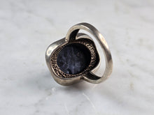 Load image into Gallery viewer, Womens Vintage Estate Sterling Silver Modernist Sodalite Ring 7.5g E3746