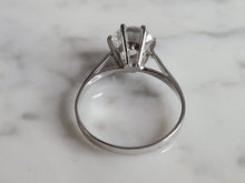 Load image into Gallery viewer, Womens Vintage Estate Sterling Silver CZ Ring 1.8g E3752