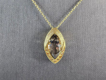 Load image into Gallery viewer, Womens Sterling Silver Gold Tone Modernist Pendant Necklace 5.5g E3756