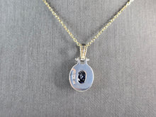 Load image into Gallery viewer, Womens Sterling Silver Gold Tone Modernist Pendant Necklace 6.0g E3758