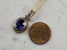 Load image into Gallery viewer, Womens Sterling Silver Gold Tone Modernist Pendant Necklace 6.0g E3758