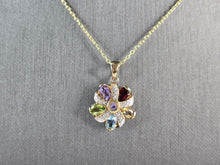 Load image into Gallery viewer, Womens Sterling Silver Gold Tone Modernist Pendant Necklace 6.3g E3761