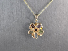 Load image into Gallery viewer, Womens Sterling Silver Gold Tone Modernist Pendant Necklace 6.3g E3761