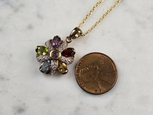 Load image into Gallery viewer, Womens Sterling Silver Gold Tone Modernist Pendant Necklace 6.3g E3761