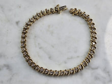 Load image into Gallery viewer, Womens Vintage Estate 14K Gold Diamond Tennis Bracelet 14.4g E3766