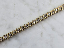 Load image into Gallery viewer, Womens Vintage Estate 14K Gold Diamond Tennis Bracelet 14.4g E3766