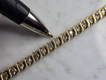 Load image into Gallery viewer, Womens Vintage Estate 14K Gold Diamond Tennis Bracelet 14.4g E3766