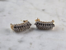 Load image into Gallery viewer, Womens Vintage Estate 10K Yellow Gold Diamond Earrings, 4.2g E3769
