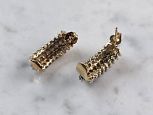 Load image into Gallery viewer, Womens Vintage Estate 10K Yellow Gold Diamond Earrings, 4.2g E3769