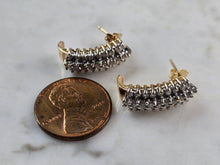 Load image into Gallery viewer, Womens Vintage Estate 10K Yellow Gold Diamond Earrings, 4.2g E3769