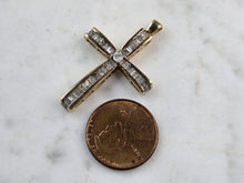 Load image into Gallery viewer, 10k Yellow Gold Diamond Religious Crucifix Cross Pendant 3.1g E3770