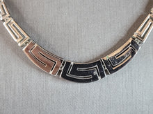 Load image into Gallery viewer, Womens Vintage Estate Sterling Silver Modernist Greek Key Necklace 28.5g E3774