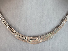 Load image into Gallery viewer, Womens Vintage Estate Sterling Silver Modernist Greek Key Necklace 28.5g E3774