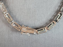 Load image into Gallery viewer, Womens Vintage Estate Sterling Silver Modernist Greek Key Necklace 28.5g E3774