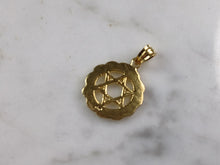 Load image into Gallery viewer, Sterling Silver Gold Tone Jewish Judaica Star of David Pendant, 2.6g E3794