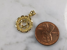 Load image into Gallery viewer, Sterling Silver Gold Tone Jewish Judaica Star of David Pendant, 2.6g E3794
