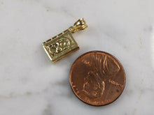 Load image into Gallery viewer, Sterling Silver Gold Tone Jewish Judaica Star of David Pendant, 3.5g E3795