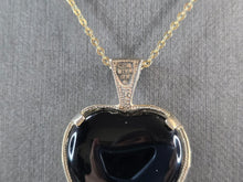 Load image into Gallery viewer, Womens Sterling Silver 12k Gold Coleman Black Hills Heart Pendant 9.7g #E3801