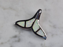 Load image into Gallery viewer, Womens Sterling Silver Opal Modernist Whale Tail Pendant 6.1g E3824