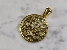 Load image into Gallery viewer, Sterling Silver Gold Tone Shema Jewish Judaica Israel Prayer Pendant 4.9g E3841