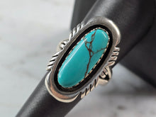 Load image into Gallery viewer, Womens Vintage Estate Sterling Silver Turquoise Ring 14.2g E3862