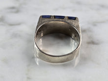 Load image into Gallery viewer, Womens Vintage Estate Sterling Silver Lapis Lazuli Stone Ring 7.5g E3869