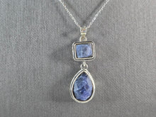 Load image into Gallery viewer, Womens Estate Sterling Silver Natural Sapphire Pendant Necklace 8.5g E3871
